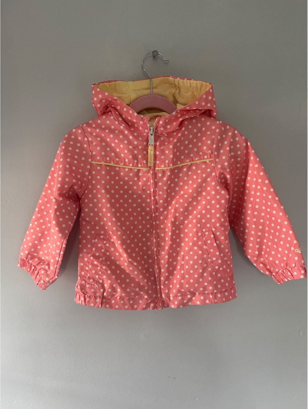 OshKosh B'gosh Pink Polka Dot Hooded Baby Jacket 24M